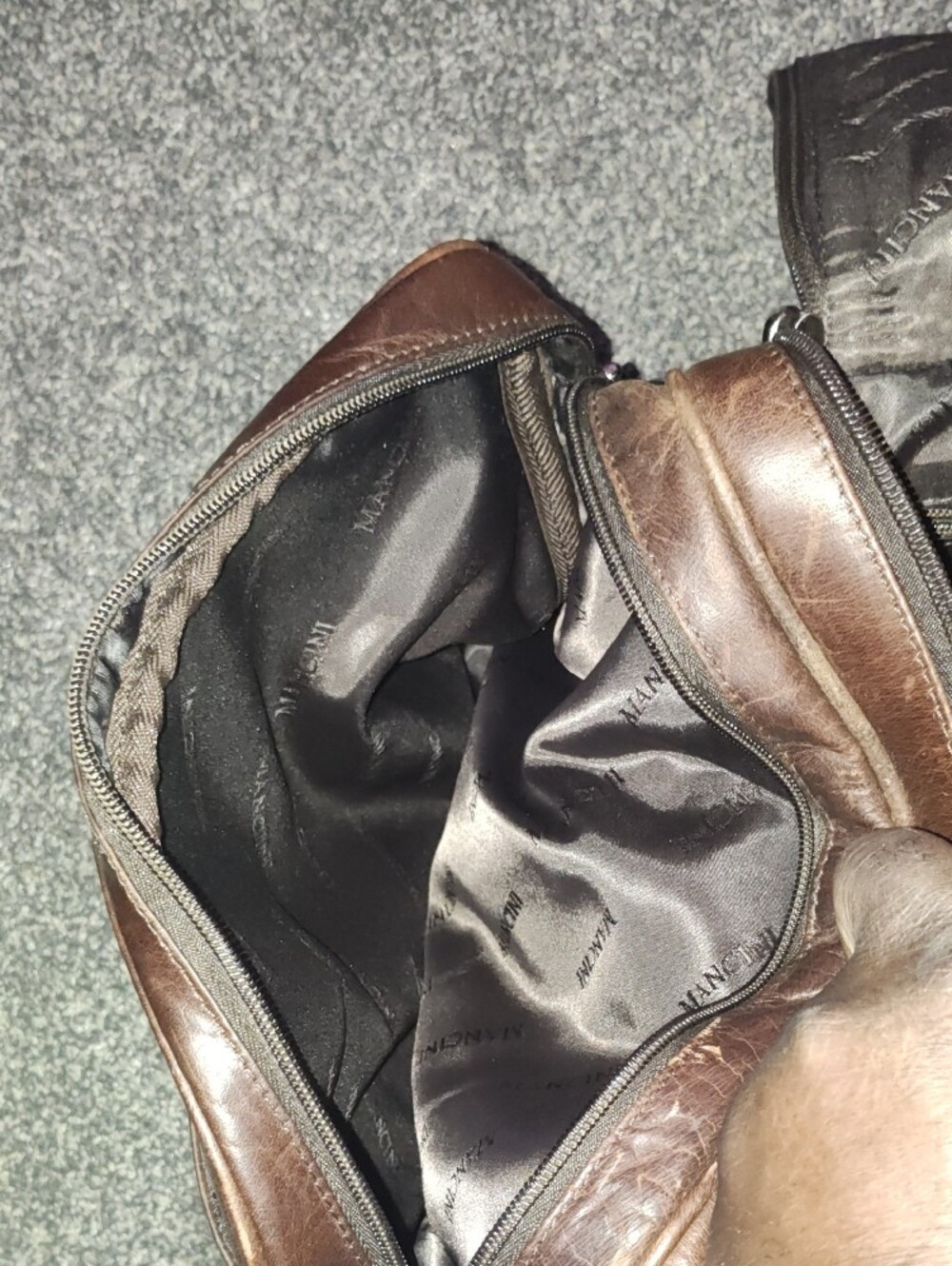 Mancini Brown Leather Bag - Picture 10 of 13